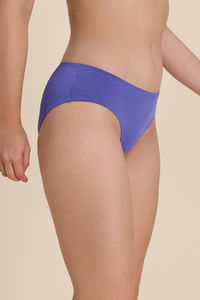Zivame Twilight Thistle Regular Rise Full Coverage Hipster Panty - Blue Iris — thumbnail 2